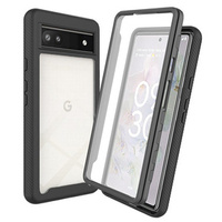 Case for Google Pixel 6a, Shockproof, with film, black