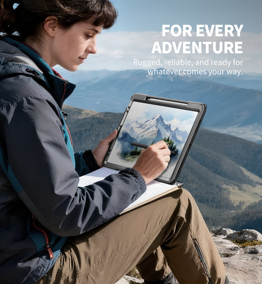 Dexnor 360° case with strap and stylus holder for iPad Pro 13" 2024 (7th gen.)