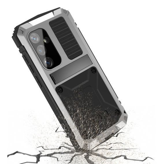 Armored case for Samsung Galaxy S24, R-JUST, silver
