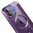 Flip case for iPhone 12 Pro Max, RFID Wallet MagSafe CamShield, purple