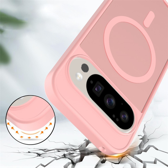 Matt Case for Google Pixel 10 / 10 Pro, for MagSafe, translucent pink