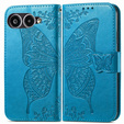 Flip case for T Phone 3 5G, Butterfly, blue