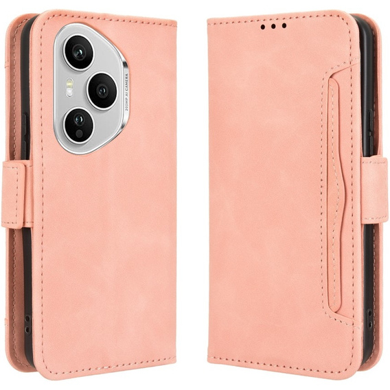 Flip case for Honor 400 Pro 5G, Card Slot, pink