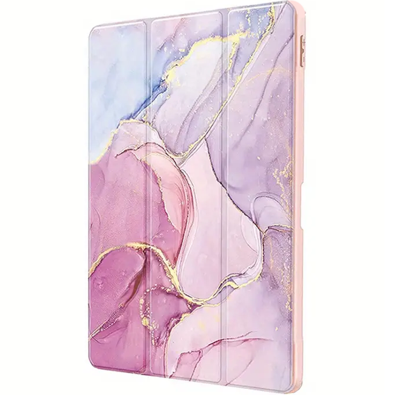 Case for iPad 10.9" 2022 (10 gen.), Smartcase Hybrid, with stylus space, Marble pink