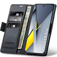 ERBORD Glossy Litchi flip case for Xiaomi Poco F8 Pro