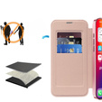 Flip case for iPhone 16 Pro, RFID Wallet MagSafe CamShield, pink