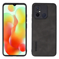 Case for Xiaomi Redmi 12C, ERBORD Business, with metal plate for car mounts, grey