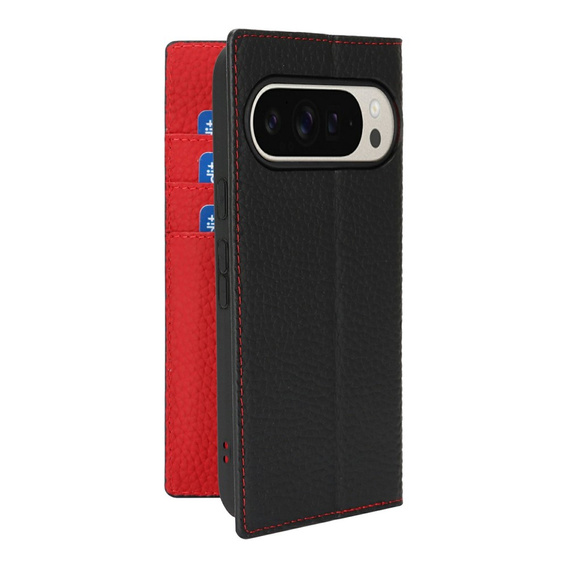 Flap case for Google Pixel 10 Pro XL, Litchi Grain leather, black