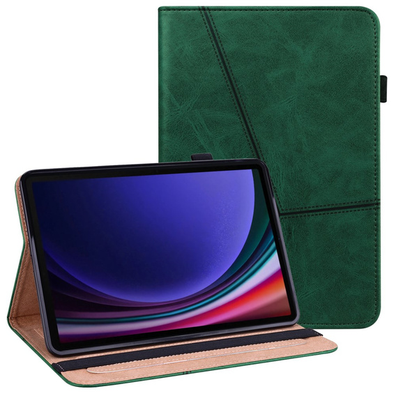 Case for Samsung Galaxy Tab S10 Lite / S10 FE / S9 FE / S9, Classic, with space for stylus, green