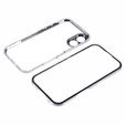 Case for iPhone 16, Magnetic Dual Glass, silver
