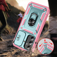 Case for Samsung Galaxy S23 FE, CamShield Slide, green / pink