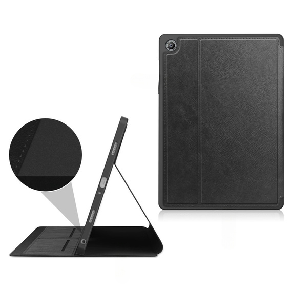 Case for Samsung Galaxy Tab A9+, Business Card and Pen Slot, black