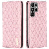 Flip case for Samsung Galaxy S25 Ultra, Wallet, BINFEN COLOR, pink