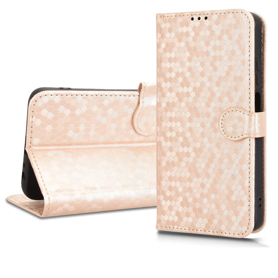 Flip case for Motorola Moto G56 5G, Wallet Rhombus, gold
