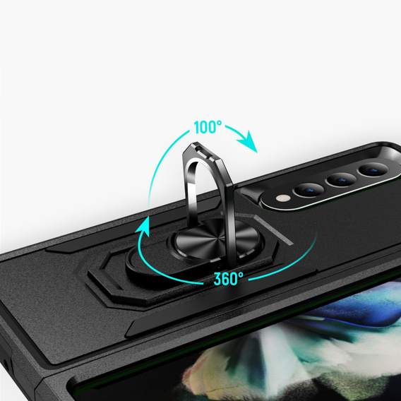 Armor Case for do Samsung Galaxy Z Fold 4 5G, Nox Case Ring, black