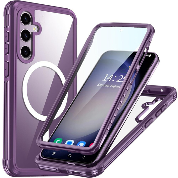 Case for Samsung Galaxy S23 FE, Shockproof, with screen film, for MagSafe, purple