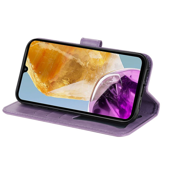 Flip case for Samsung Galaxy M15 5G, Mandala, purple