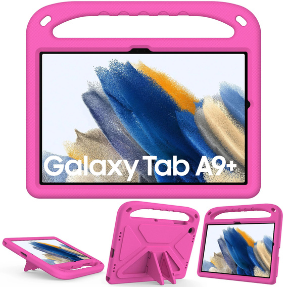 Children's Case for Samsung Galaxy Tab A9+, Children's Case with Handle, pink