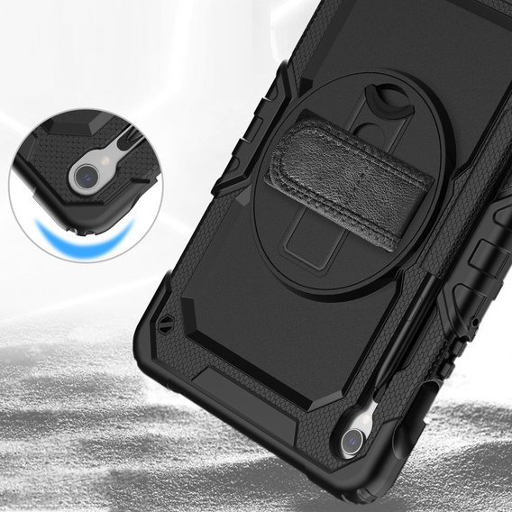 Armored Case for Samsung Galaxy Tab S10 Lite / S10 FE / S9 FE, protective 360 with stylus slot, black