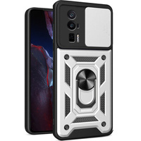 Case for Xiaomi Poco F5 Pro, CamShield Slide, silver
