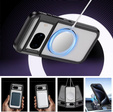Case with frame for Google Pixel 8A do MagSafe, for MagSafe, transparent / black
