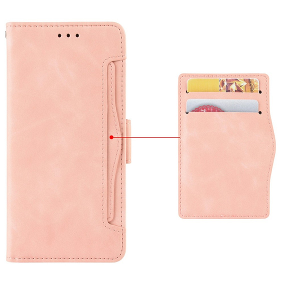 Flip case for Vivo Y19s, Card Slot, pink