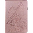 Case for Lenovo Tab M9, Wallet Pen Slot, butterflies, brown