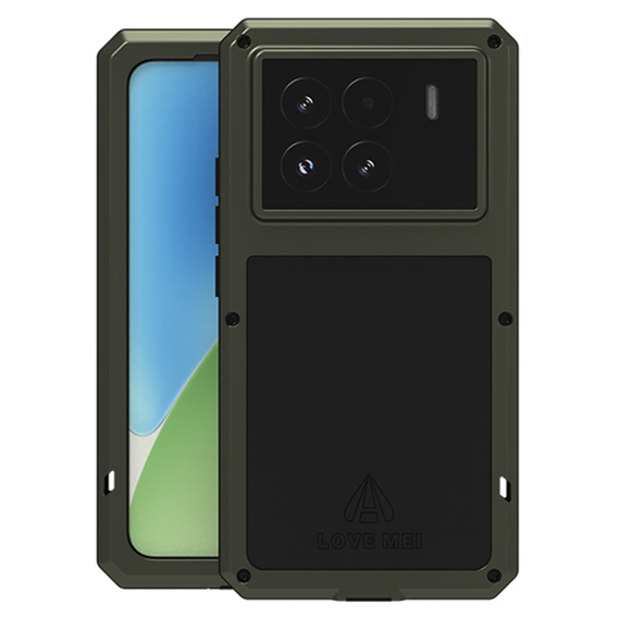 Love Mei Case for Xiaomi 15, armored with glass, green