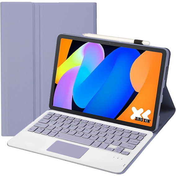 Touchpad Bluetooth keyboard case for Lenovo Idea Tab 11" 2025 TB336FU TB336ZU, purple