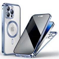 Case for iPhone 14 Pro Max, Privacy Dual Glass, for MagSafe, blue