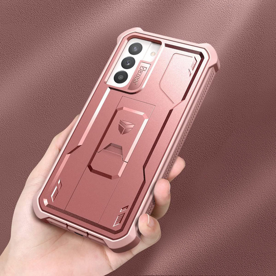 Armored case for Samsung Galaxy S21 FE, Dexnor Full Body, pink rose gold