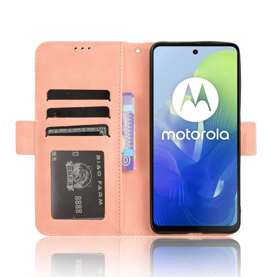 Flip case for Motorola Moto G24 / G24 Power / G04, Card Slot, pink