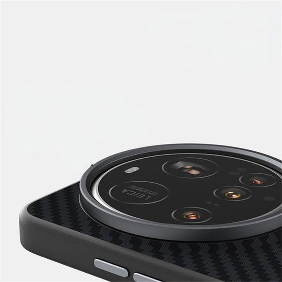ABEEL Case for Xiaomi 15 Ultra, Carbon Fiber, for MagSafe, black