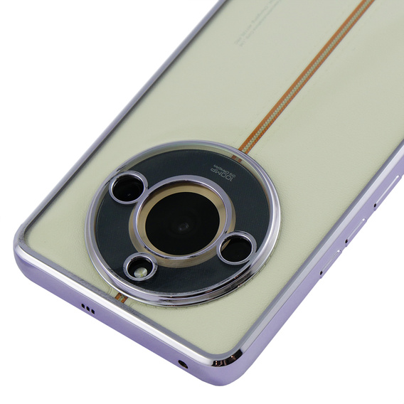 The case for Realme 11 Pro 5G / Pro+ 5G, Electroplating Frame, transparent / purple