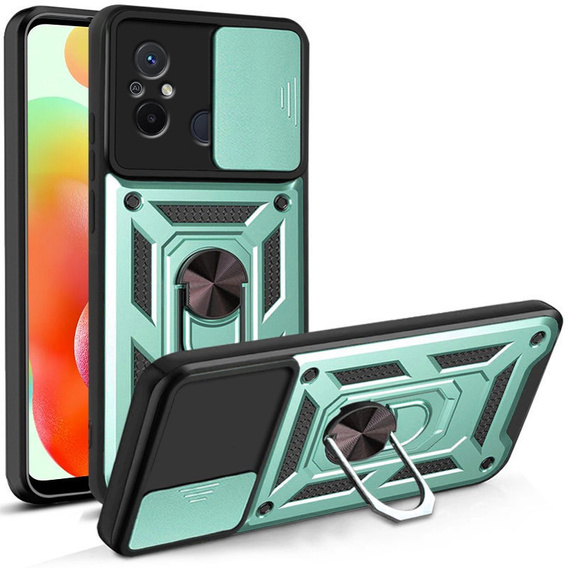Case for Xiaomi Redmi 12C, CamShield Slide, green