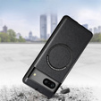 Case for Google Pixel 7A, Leather Hybrid MagSafe, black