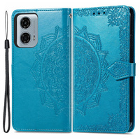 Flip case for Motorola Moto G24 / G24 Power / G04, Mandala, blue