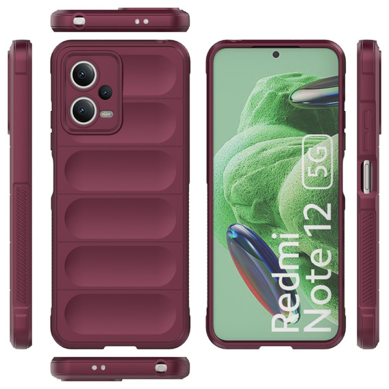 Case for Xiaomi Redmi Note 12 5G / POCO X5 5G, Gaming Shockproof, maroon