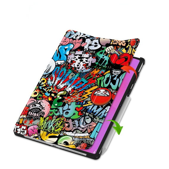 Case for Lenovo Yoga Tab Plus, Smartcase, graffiti