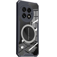 Case for OnePlus 13, with magnetic sheet, transparent / black