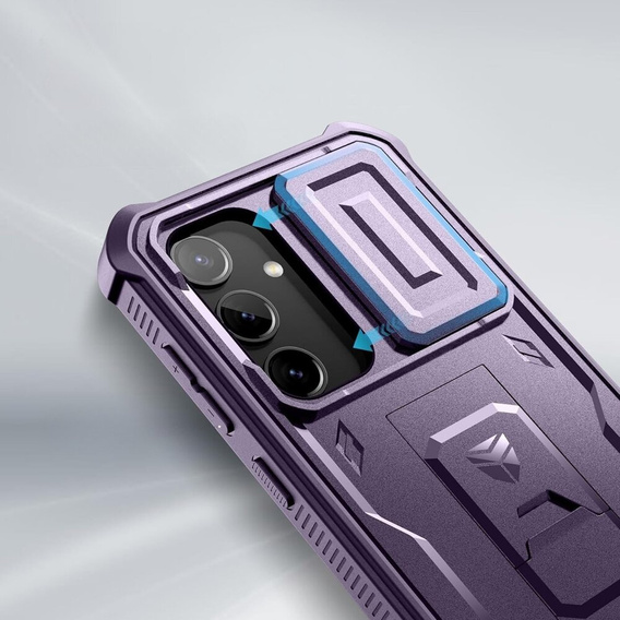 Armored case for Samsung Galaxy S24, Dexnor Full Body (Two Frames), purple
