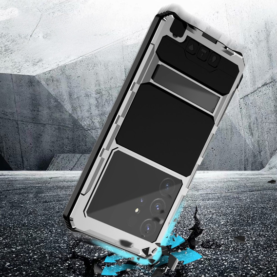 Armored case for Samsung Galaxy S25 Ultra, R-JUST, silver