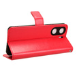 Flip case for Xiaomi Redmi 13C / Poco C65, Crazy Horse Wallet, red