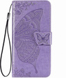 Flip case for Infinix Hot 50i 4G, Butterfly, purple