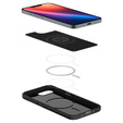 Spigen case for iPhone 16E, Thin Fit Mag, black + 9H tempered glass