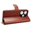 Flip case for Xiaomi Poco F6, Crazy Horse Wallet, brown