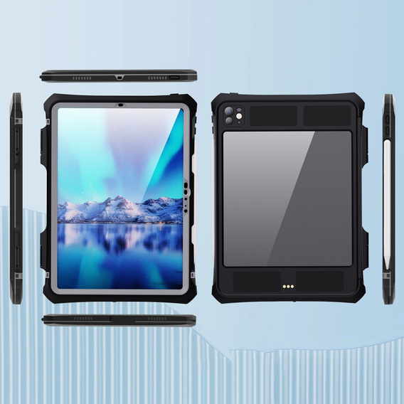 SHELLBOX IP68 Waterproof Case for Apple iPad Pro 11" 5 gen. 2024, black