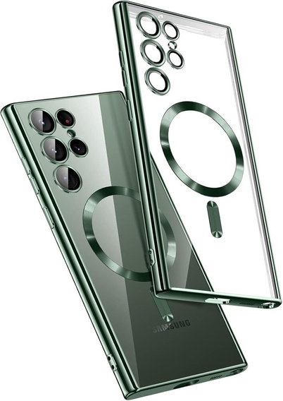 Case for Samsung Galaxy S23 Ultra, MagSafe Hybrid, green