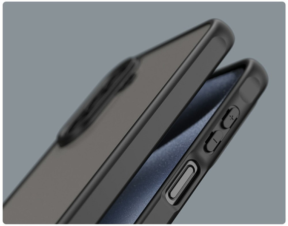 Matt Case for Samsung Galaxy A17 5G, smoked with black sides