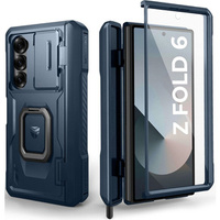 Armored case for Samsung Galaxy Z Fold 6 5G, Dexnor Full Body S-Pen Slot, blue